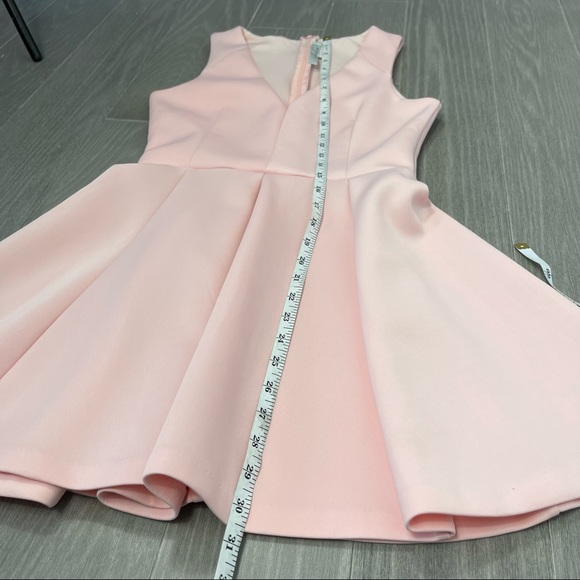 Lovers + Friends Geneva Flare Scuba Mini Dress REVOLVE Light Pastel Pink Small S - Picture 13 of 15